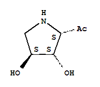 (9ci)-1-[(2s,3s,4s)-3,4-二羥基-2-吡咯烷]-乙酮結構式_213314-75-1結構式