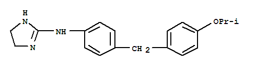 N-[4-(4-異丙氧基芐基)苯基]-4,5-二氫-1H-咪唑-2-胺結(jié)構(gòu)式_221529-58-4結(jié)構(gòu)式
