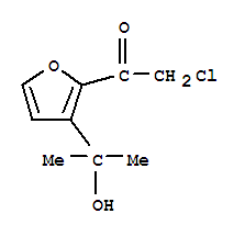 (9ci)-2-氯-1-[3-(1-羥基-1-甲基乙基)-2-呋喃]-乙酮結(jié)構(gòu)式_231297-30-6結(jié)構(gòu)式