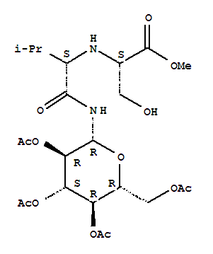 (9ci)-n-[(1s)-2-甲基-1-[[(2,3,4,6-四-o-乙?；?beta-d-吡喃葡萄糖)氨基]羰基]丙基]-L-絲氨酸甲酯結(jié)構(gòu)式_236100-70-2結(jié)構(gòu)式
