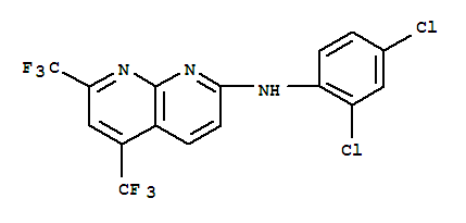 (9ci)-n-(2,4-二氯苯基)-5,7-雙(三氟甲基)-1,8-萘啶-2-胺結構式_241488-38-0結構式