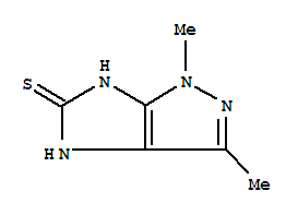 4,6-二氫-1,3-二甲基-咪唑并[4,5-c]吡唑-5(1h)-硫酮結(jié)構式_251989-15-8結(jié)構式