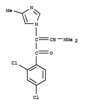 1-(2,4-二氯苯基)-3-(二甲基氨基)-2-(4-甲基-1H-咪唑-1-基)-2-丙烯-1-酮結(jié)構式_252954-59-9結(jié)構式