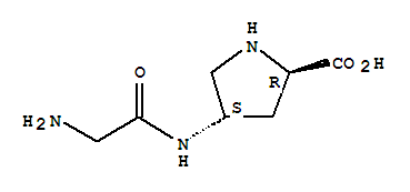 (4s)-(9ci)-4-[(氨基乙?；?氨基]-D-脯氨酸結構式_254883-94-8結構式