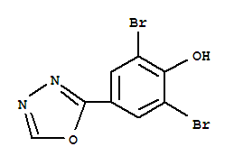 2,6-二溴-4-(1,3,4-噁二唑-2-基)苯酚結(jié)構(gòu)式_259132-20-2結(jié)構(gòu)式