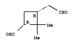 Cyclobutaneacetaldehyde, 3-formyl-2,2-dimethyl-, (1r,3r)-(9ci)Structure,288848-36-2Structure Cyclobutaneacetaldehyde, 3-formyl-2,2-dimethyl-, (1r,3r)-(9ci) Structure,288848-36-2Structure