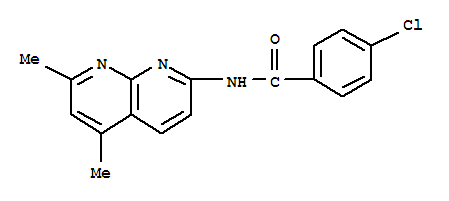 (9ci)-4-氯-n-(5,7-二甲基-1,8-萘啶-2-基)-苯甲酰胺結(jié)構(gòu)式_289631-43-2結(jié)構(gòu)式