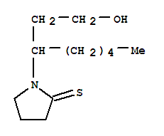 1-[1-(2-羥基乙基)己基]-2-吡咯烷硫酮結構式_289636-50-6結構式