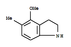 1H-indole,2,3-dihydro-4-methoxy-5-methyl-(9ci) Structure,295325-87-0Structure