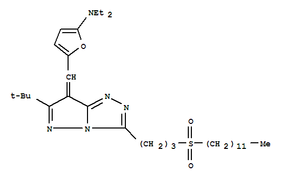  5-[[6-(1,1-二甲基乙基)-3-[3-(十二基磺?；?丙基]-7h-吡唑并[5,1-c]-1,2,4-噻唑-7-基]甲基]-N,N-二乙基-2-呋喃胺結(jié)構(gòu)式_299179-69-4結(jié)構(gòu)式