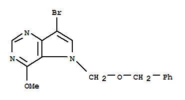 7-溴-4-甲氧基-5-[(苯基甲氧基)甲基]-5H-吡咯并[3,2-d]嘧啶結(jié)構(gòu)式_299916-62-4結(jié)構(gòu)式