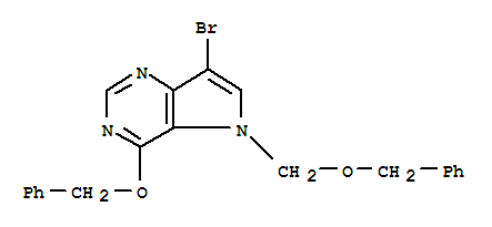4-芐氧基-5-n-芐氧基甲基-7-溴吡咯并[3,2-d]嘧啶結(jié)構(gòu)式_299916-80-6結(jié)構(gòu)式