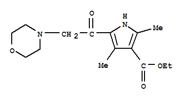 1H-pyrrole-3-carboxylicacid,2,4-dimethyl-5-(4-morpholinylacetyl)-,ethylester(9ci) Structure,301331-71-5Structure