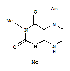 (8ci)-5-乙?；?5,6,7,8-四氫-1,3-二甲基- 2,4-二氧四氫蝶啶結(jié)構(gòu)式_31595-84-3結(jié)構(gòu)式