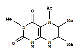 (8ci)-5-乙酰基-5,6,7,8-四氫-3,6,7-三甲基- 2,4-二氧四氫蝶啶結(jié)構(gòu)式_33130-66-4結(jié)構(gòu)式