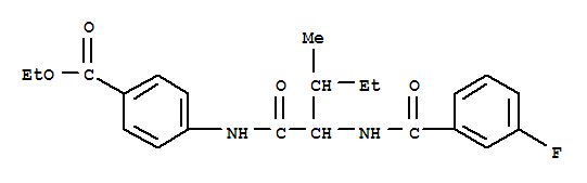 (9ci)-4-[[2-[(3-氟苯甲?；?氨基]-3-甲基-1-氧代戊基]氨基]-苯甲酸乙酯結(jié)構(gòu)式_334830-39-6結(jié)構(gòu)式