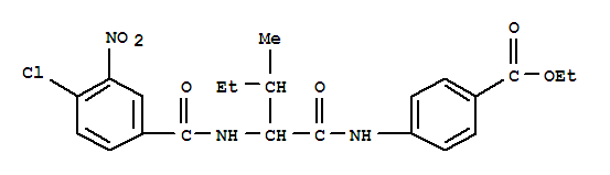 (9ci)-4-[[2-[(4-氯-3-硝基苯甲?；?氨基]-3-甲基-1-氧代戊基]氨基]-苯甲酸乙酯結(jié)構(gòu)式_334830-43-2結(jié)構(gòu)式