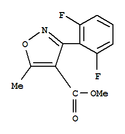 (9Ci)-3-(2,6-二氟苯基)-5-甲基-4-異噁唑羧酸甲酯結(jié)構(gòu)式_334971-36-7結(jié)構(gòu)式