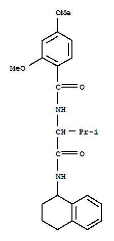 (9ci)-2,4-二甲氧基-n-[2-甲基-1-[[(1,2,3,4-四氫-1-萘)氨基]羰基]丙基]-苯甲酰胺結構式_335034-66-7結構式