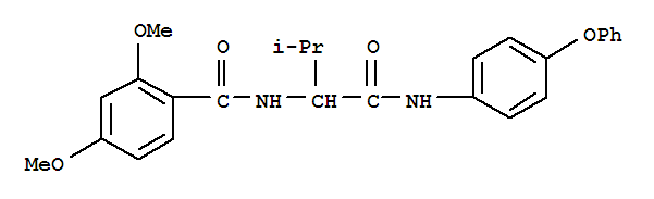 (9Ci)-2,4-二甲氧基-N-[2-甲基-1-[[(4-苯氧基苯基)氨基]羰基]丙基]-苯甲酰胺結(jié)構(gòu)式_336165-69-6結(jié)構(gòu)式