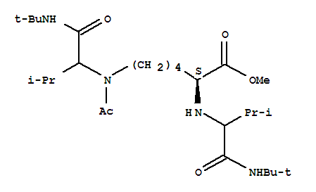 (9Ci)-N6-乙?；?N2,N6-雙[1-[[(1,1-二甲基乙基)氨基]羰基]-2-甲基丙基]-l-賴氨酸甲酯結(jié)構(gòu)式_343930-18-7結(jié)構(gòu)式