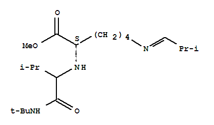 (9Ci)-N2-[1-[[(1,1-二甲基乙基)氨基]羰基]-2-甲基丙基]-N6-(2-甲基亞丙基)-l-賴(lài)氨酸甲酯結(jié)構(gòu)式_343930-23-4結(jié)構(gòu)式