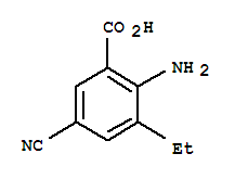 Benzoic acid, 2-amino-5-cyano-3-ethyl-(9ci) Structure,34921-74-9Structure