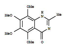 (9ci)-5,6,7,8-四甲氧基-2-甲基-4(1H)-喹唑啉酮結(jié)構(gòu)式_35241-22-6結(jié)構(gòu)式