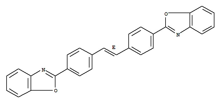 (9CI)-2,2-[(1E)-1,2-乙烯二基二-4,1-亞苯基]雙-苯并噁唑結(jié)構(gòu)式_36422-63-6結(jié)構(gòu)式