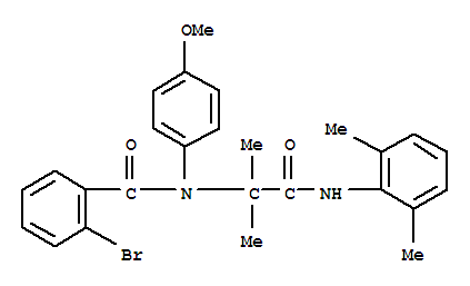 (9ci)-2-溴-n-[2-[(2,6-二甲基苯基)氨基]-1,1-二甲基-2-氧代乙基]-n-(4-甲氧基苯基)-苯甲酰胺結構式_364748-53-8結構式