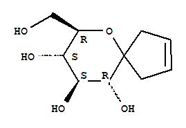 (7R,8S,9S,10R)-7-(羥基甲基)-6-氧雜螺[4.5]癸-2-烯-8,9,10-三醇結(jié)構(gòu)式_369397-29-5結(jié)構(gòu)式