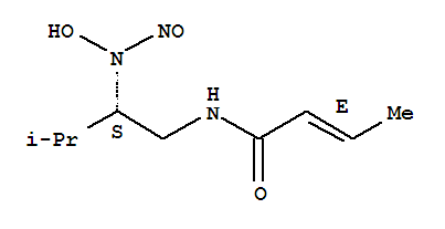 (2e)-n-[(2s)-2-(羥基亞硝基氨基)-3-甲基丁基]-2-丁酰胺結(jié)構(gòu)式_37134-80-8結(jié)構(gòu)式