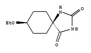 (5S,8S)-8-乙氧基-1,3-二氮雜螺[4.5]癸烷-2,4-二酮結(jié)構(gòu)式_387825-50-5結(jié)構(gòu)式