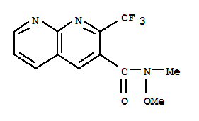 (9ci)-n-甲氧基-n-甲基-2-(三氟甲基)-1,8-萘啶-3-羧酰胺結構式_388565-51-3結構式