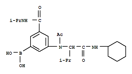 (9ci)-[3-[乙?；鵞1-[(環(huán)己基氨基)羰基]-2-甲基丙基]氨基]-5-[[(1-甲基乙基)氨基]羰基]苯基]-硼酸結(jié)構(gòu)式_397843-94-6結(jié)構(gòu)式