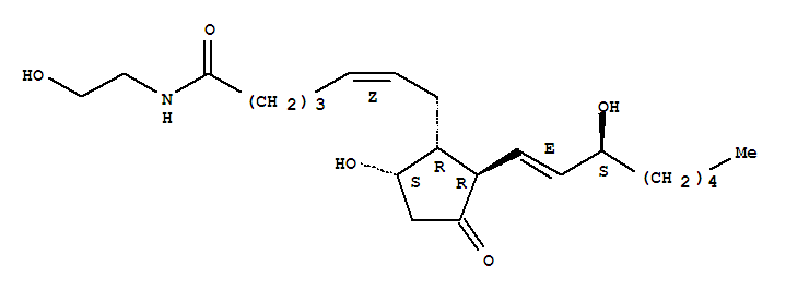 (5Z,8Xi,13E)-9,15-二羥基-N-(2-羥基乙基)-11-氧代前列腺-5,13-二烯-1-酰胺結構式_398138-28-8結構式