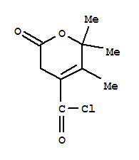 2H-pyran-4-carbonyl chloride, 5,6-dihydro-2,2,3-trimethyl-6-oxo-(9ci)Structure,40945-50-4Structure 2H-pyran-4-carbonyl chloride, 5,6-dihydro-2,2,3-trimethyl-6-oxo-(9ci) Structure,40945-50-4Structure
