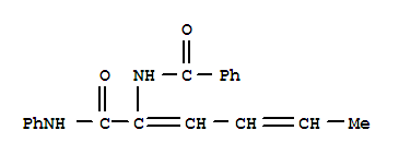 (9ci)-n-[1-[(苯基氨基)羰基]-1,3-戊二烯]-苯甲酰胺結(jié)構(gòu)式_418797-19-0結(jié)構(gòu)式