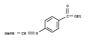 Benzoic acid, 4-[[(methylamino)methylene]amino]-, ethyl ester (9ci) Structure,42572-00-9Structure