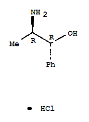 (1R,2R)-L-去甲偽麻黃堿鹽酸鹽結(jié)構(gòu)式_53643-20-2結(jié)構(gòu)式