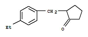 (9ci)-2-[(4-乙基苯基)甲基]-環(huán)戊酮結(jié)構(gòu)式_639857-67-3結(jié)構(gòu)式