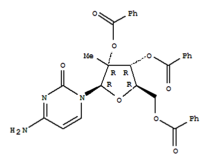 2-C-甲基-2,3,5-三-o-苯甲?；战Y構式_640725-69-5結構式