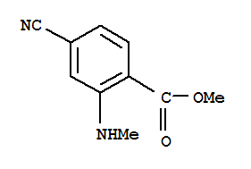 Benzoic acid, 4-cyano-2-(methylamino)-, methyl ester (9ci) Structure,64630-03-1Structure