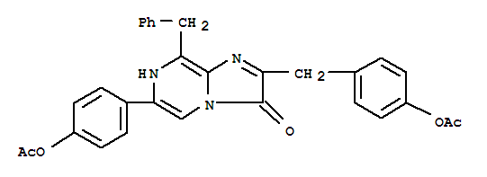 6-[4-(乙酰基氧基)苯基]-2-[[4-(乙?；趸?苯基]甲基]-8-(苯基甲基)-咪唑并[1,2-a]吡嗪-3(7h)-酮結(jié)構(gòu)式_65417-18-7結(jié)構(gòu)式