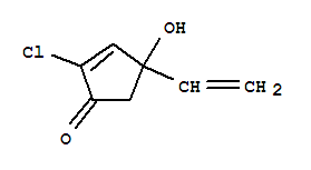 2-氯-4-乙烯-4-羥基-2-環(huán)戊烯-1-酮結(jié)構(gòu)式_700869-78-9結(jié)構(gòu)式