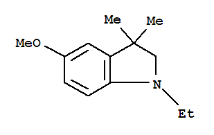 1H-indole,1-ethyl-2,3-dihydro-5-methoxy-3,3-dimethyl-(9ci) Structure,703398-93-0Structure