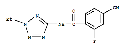 (9ci)-4-氰基-n-(2-乙基-2H-四唑-5-基)-2-氟-苯甲酰胺結(jié)構(gòu)式_704875-40-1結(jié)構(gòu)式