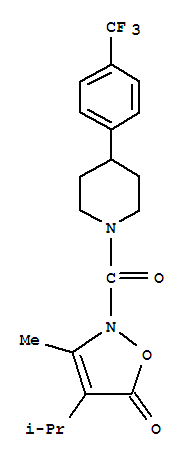 (9ci)-1-[[3-甲基-4-(1-甲基乙基)-5-氧代-2(5h)-異噁唑基]羰基]-4-[4-(三氟甲基)苯基]-哌啶結構式_706804-83-3結構式