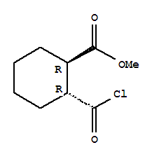 Cyclohexanecarboxylic acid, 2-(chlorocarbonyl)-, methyl ester, trans-(9ci) Structure,71606-03-6Structure