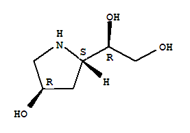 (1r)-(9ci)-1-[(2s,4r)-4-羥基-2-吡咯烷]-1,2-乙烷二醇結(jié)構(gòu)式_716312-21-9結(jié)構(gòu)式